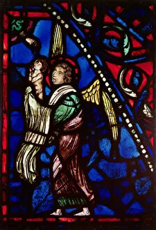 Images Dated 24th September 2009: Window depicting an angel presenting a soul to God the Father