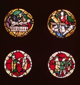 Four windows depicting scenes from the Life of Christ, from the Chapelle du Rosaire Four windows depicting scenes from the Life of Christ, from the Chapelle du Rosaire
