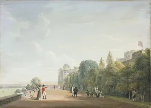 Windsor Castle: the North Terrace Looking East, with Elegant Figures Windsor Castle: the North Terrace Looking East, with Elegant Figures