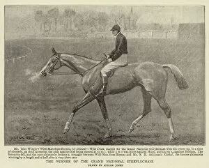 The Winner of the Grand National Steeplechase (litho)