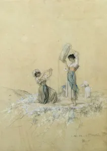 The Winnowers, 1866 (pencil and crayon on paper) The Winnowers, 1866 (pencil and crayon on paper)