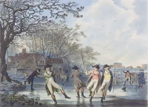Winter Amusement: A View in Hyde Park from the Moated House, 1787 (aquatint) Winter Amusement: A View in Hyde Park from the Moated House, 1787 (aquatint)