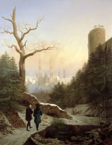 Winter Landscape with Gothic Church, 1821 (oil on canvas) Winter Landscape with Gothic Church, 1821 (oil on canvas)