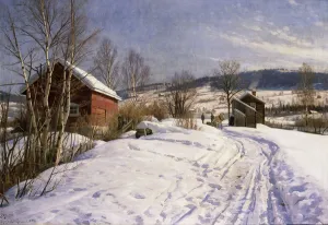 A Winter Landscape, Lillehammer, 1922 (oil on canvas) A Winter Landscape, Lillehammer, 1922 (oil on canvas)