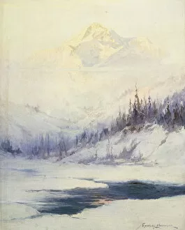Images Dated 19th November 2011: Winter Morning, Mount Mckinley, Alaska, (oil on canvas)