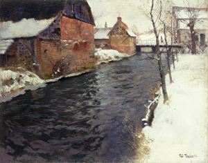 A Winter River Landscape, 1895 (oil on canvas) A Winter River Landscape, 1895 (oil on canvas)