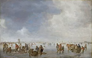 Related Images Gallery: Winter Scene on the Ice (oil on panel)