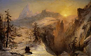 Romantic Era Gallery: Winter in Switzerland, 1860 (oil on canvas)