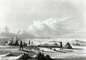 Winter Travelling on Great Salave Lake, from Journey to the Polar Sea' Winter Travelling on Great Salave Lake, from Journey to the Polar Sea'