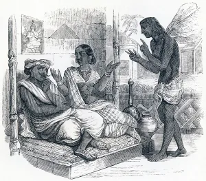 The wishes (les souhaits) - Fables by La Fontaine, 19th century (engraving) The wishes (les souhaits) - Fables by La Fontaine, 19th century (engraving)