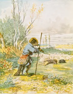 The Wolf as a Shepherd, from the Fables by Jean de La Fontaine (1621-95) The Wolf as a Shepherd, from the Fables by Jean de La Fontaine (1621-95)
