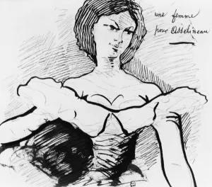 A Woman for Asselineau (pen & ink on paper) (b/w photo) A Woman for Asselineau (pen & ink on paper) (b/w photo)