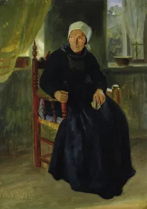 A Woman from Blankenese, 1837 (oil on paper on card) A Woman from Blankenese, 1837 (oil on paper on card)