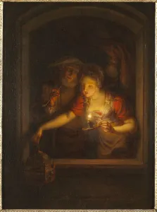 A Woman with a Burning Candle, 1818 (oil on canvas) A Woman with a Burning Candle, 1818 (oil on canvas)