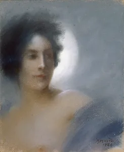 Woman with a Crescent Moon or, The Eclipse, 1888 (pastel on paper) Woman with a Crescent Moon or, The Eclipse, 1888 (pastel on paper)