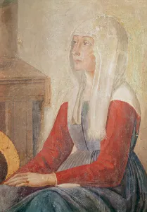 Detail of a woman from the Death of St. Fina, 1482 (fresco) Detail of a woman from the Death of St. Fina, 1482 (fresco)