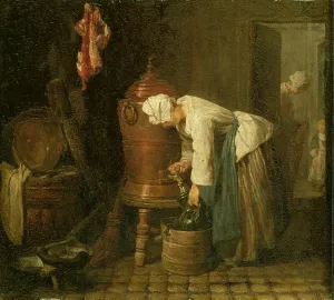 Woman Drawing Water from an Urn, 1733 (oil on panel) Woman Drawing Water from an Urn, 1733 (oil on panel)