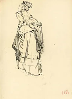 Woman in Dress from Behind, c. 1872-1875 (pencil on paper) Woman in Dress from Behind, c. 1872-1875 (pencil on paper)