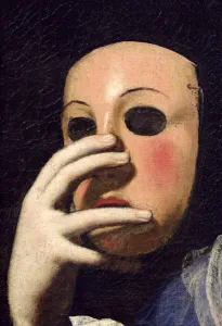 Woman with a Mask (oil on canvas) (detail of 154158) Woman with a Mask (oil on canvas) (detail of 154158)
