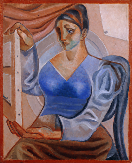 Woman with a Painting; La Femme au Tableau, (oil on canvas) Woman with a Painting; La Femme au Tableau, (oil on canvas)