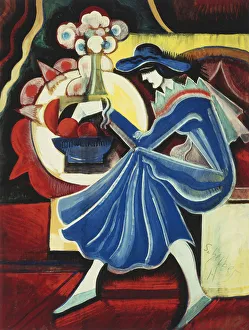 Woman Reading; Femme Lisant, 1926 (gouache on paper) Woman Reading; Femme Lisant, 1926 (gouache on paper)