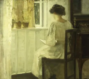 A Woman Reading in a Sunlit Interior (oil on panel) A Woman Reading in a Sunlit Interior (oil on panel)