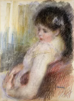 Images Dated 4th December 2012: Woman Sitting; Femme Assise, 1879 (pastel on paper)