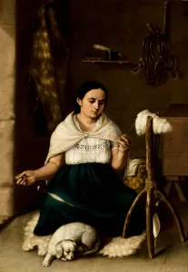 Woman Spinning (Hilandera), 1859 (oil on canvas) Woman Spinning (Hilandera), 1859 (oil on canvas)