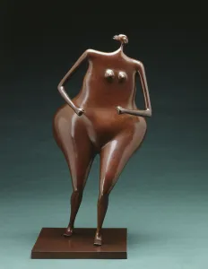 Woman Walker in a Hurry, (bronze with brown patina) Woman Walker in a Hurry, (bronze with brown patina)