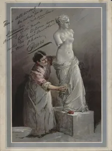 Woman washing the Venus De Milo with Pears Soap (chromolitho) Woman washing the Venus De Milo with Pears Soap (chromolitho)