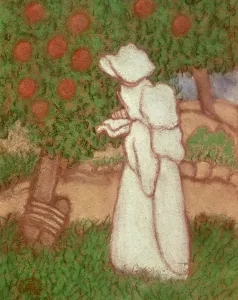 Woman in a White Dress, 1896 (pastel on paper) Woman in a White Dress, 1896 (pastel on paper)