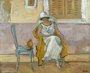Legs Crossed At Knee Gallery: Woman in a White Dress; La Femme en Robe Blanche, c.1923 (oil on canvas)