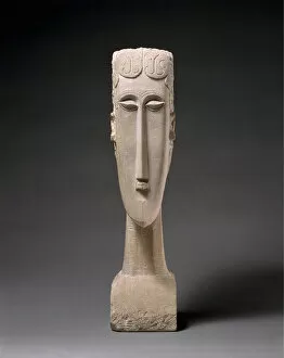 Woman's Head, 1912 (limestone)