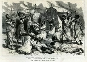 Africa Gallery: Women bewailing the garrison of Sinkat in the streets of Suakim, The Rebellion in the Soudan