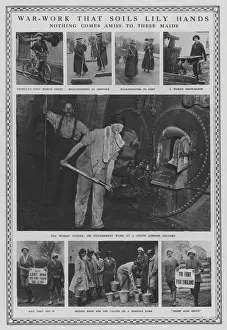Women carrying out war work, 1916 (b/w photo) Women carrying out war work, 1916 (b/w photo)