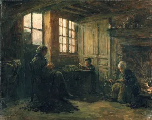 Women Fraying Linen, Honfleur, 1877 (oil on canvas) Women Fraying Linen, Honfleur, 1877 (oil on canvas)