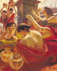 Women of Madura at a Fountain (oil on canvas) Women of Madura at a Fountain (oil on canvas)