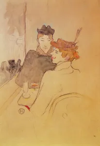 Two women sitting in a cafe (pencil & w/c on card) Two women sitting in a cafe (pencil & w/c on card)
