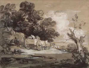 Wooded Landscape with Country Cart and Figures, c Wooded Landscape with Country Cart and Figures, c