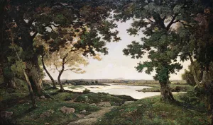 Wooded Landscape with a Sandy River, 1882 (oil on canvas) Wooded Landscape with a Sandy River, 1882 (oil on canvas)