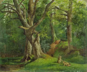 Woodland Scene with Rabbits, 1862 (oil on canvas) Woodland Scene with Rabbits, 1862 (oil on canvas)