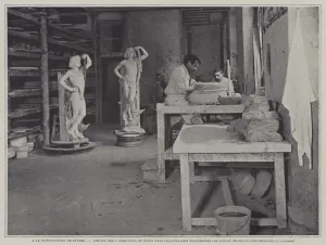 Workshop for making containers for porcelain pieces to be housed in during firing at the Sevres porcelain factory Workshop for making containers for porcelain pieces to be housed in during firing at the Sevres porcelain factory