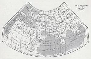The world according to Ptolemy, AD 150 (litho)