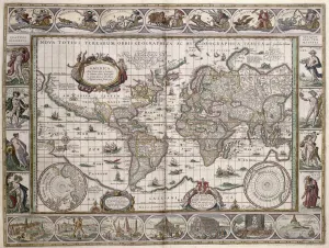 World Map, from Le Theatre du Monde or Nouvel Atlas World Map, from Le Theatre du Monde or Nouvel Atlas
