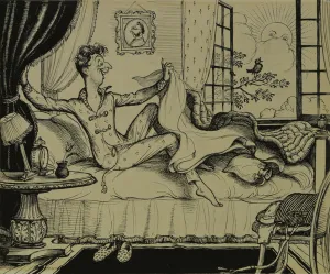 Worth Getting Up For!, 1929 (pen & ink on paper) Worth Getting Up For!, 1929 (pen & ink on paper)