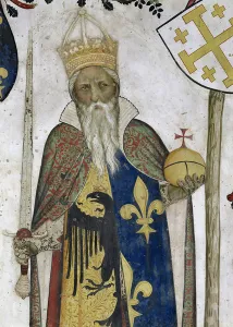 The Nine Worthies, detail of Charlemagne (747-814) 1418-30 (fresco) The Nine Worthies, detail of Charlemagne (747-814) 1418-30 (fresco)