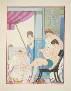 Wounded soldier, illustration from The Works of Hippocrates Wounded soldier, illustration from The Works of Hippocrates