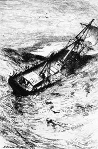 Wreck of the Grampus, illustration from The Narrative of Arthur Gordon Pym of Wreck of the Grampus, illustration from The Narrative of Arthur Gordon Pym of