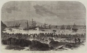 The Wrecks at Broadsands, near Brixham, Torbay (engraving) The Wrecks at Broadsands, near Brixham, Torbay (engraving)
