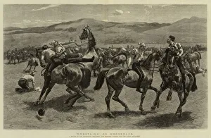 William (after) Small Gallery: Wrestling on Horseback (engraving)
